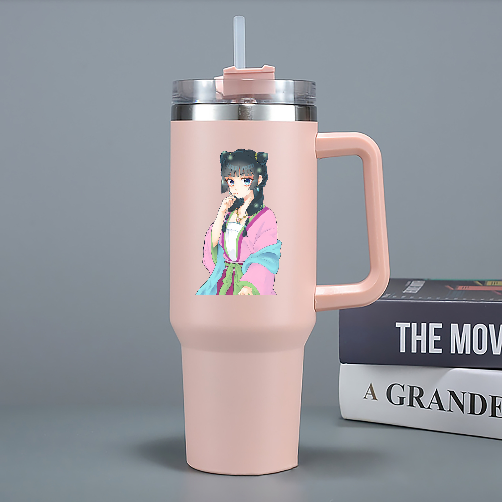 （画像用） 薬屋のひとりごと The Apothecary Diaries 1200mL車用タンブラー - クリスタルステッカー（プラスチックストロー付き）